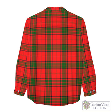 Maxtone Tartan Womens Casual Shirt with Family Crest