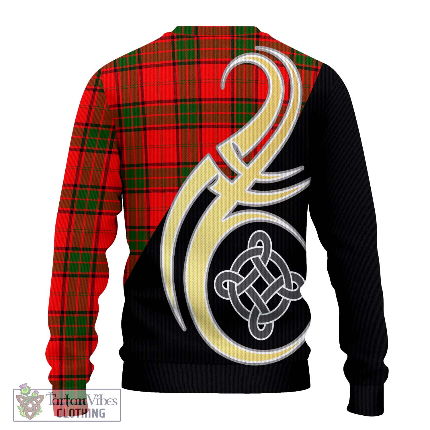 Maxtone Tartan Ugly Sweater with Family Crest and Celtic Symbol Style - Tartan Vibes Clothing