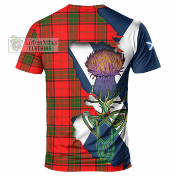 Tartan Vibes Clothing Maxtone Tartan Family Crest T-Shirt Scottish Thistle Celtic Inspired