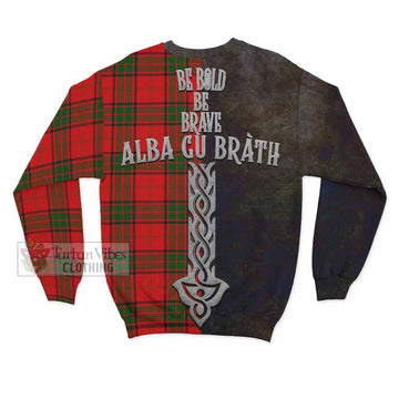 Maxtone Tartan Family Crest Sweatshirt Alba Gu Brath Be Brave Lion Ancient Style - Tartan Vibes Clothing