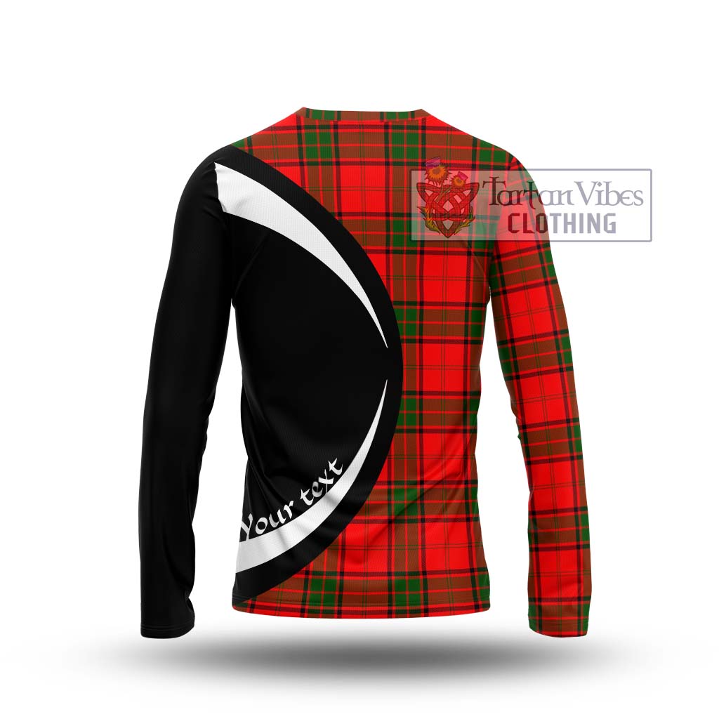 Maxtone Tartan Long Sleeve T-Shirt with Family Crest Circle Style - Tartan Vibes Clothing