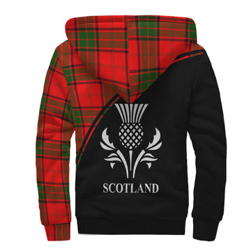 Maxtone Tartan Sherpa Hoodie with Family Crest Curve Style