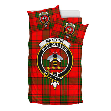 Maxtone Tartan Bedding Set with Family Crest