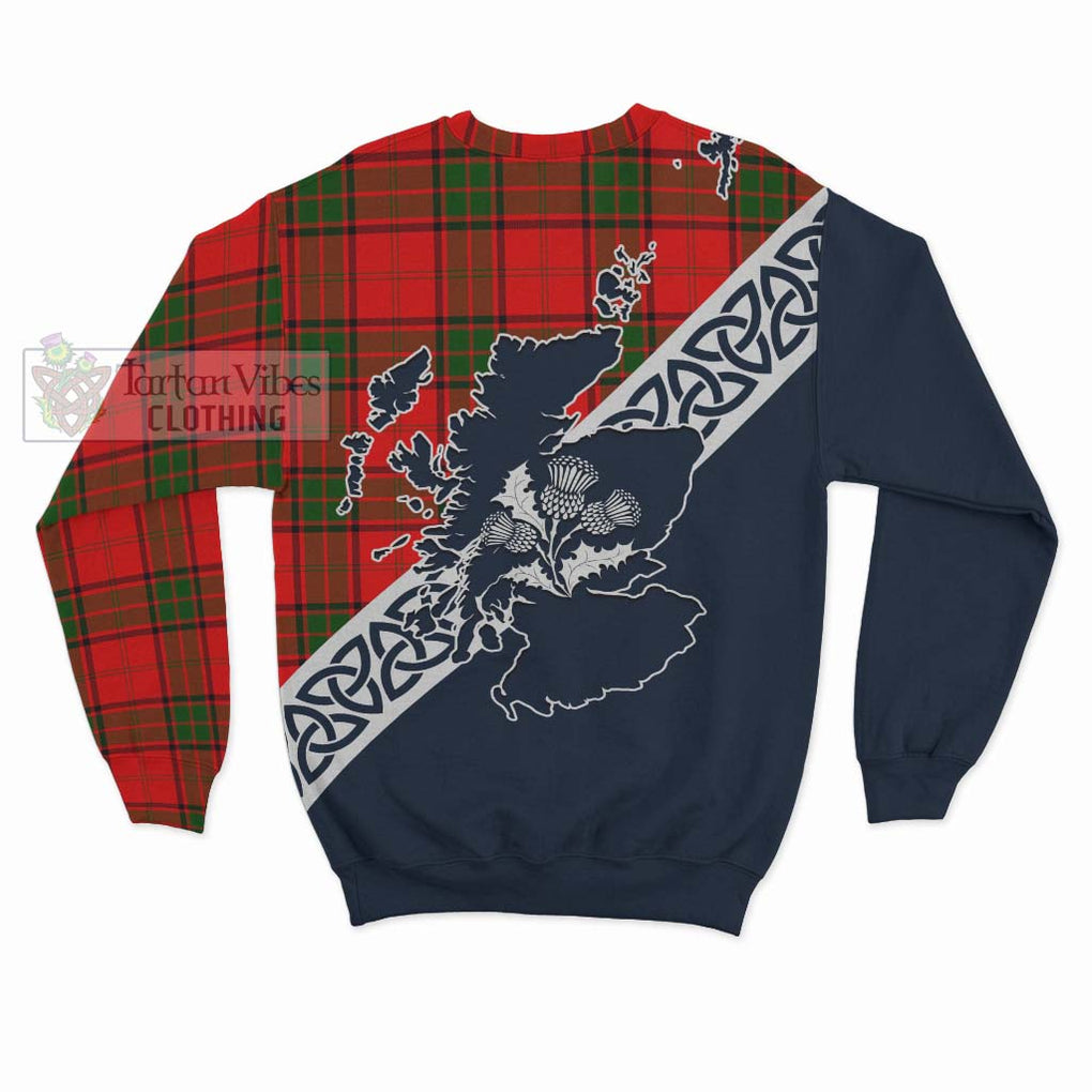 Maxtone Tartan Sweatshirt Featuring Thistle and Scotland Map - Tartan Vibes Clothing