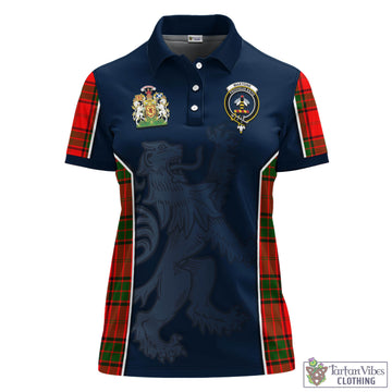 Maxtone Tartan Women's Polo Shirt with Family Crest and Lion Rampant Vibes Sport Style - Tartan Vibes Clothing