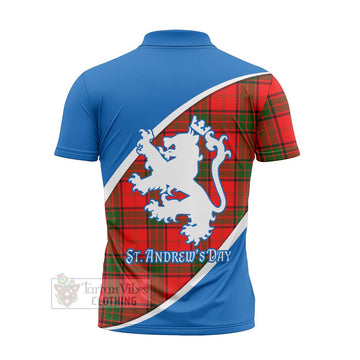 Maxtone Family Crest Tartan Zipper Polo Shirt Celebrate Saint Andrew's Day in Style - Tartan Vibes Clothing