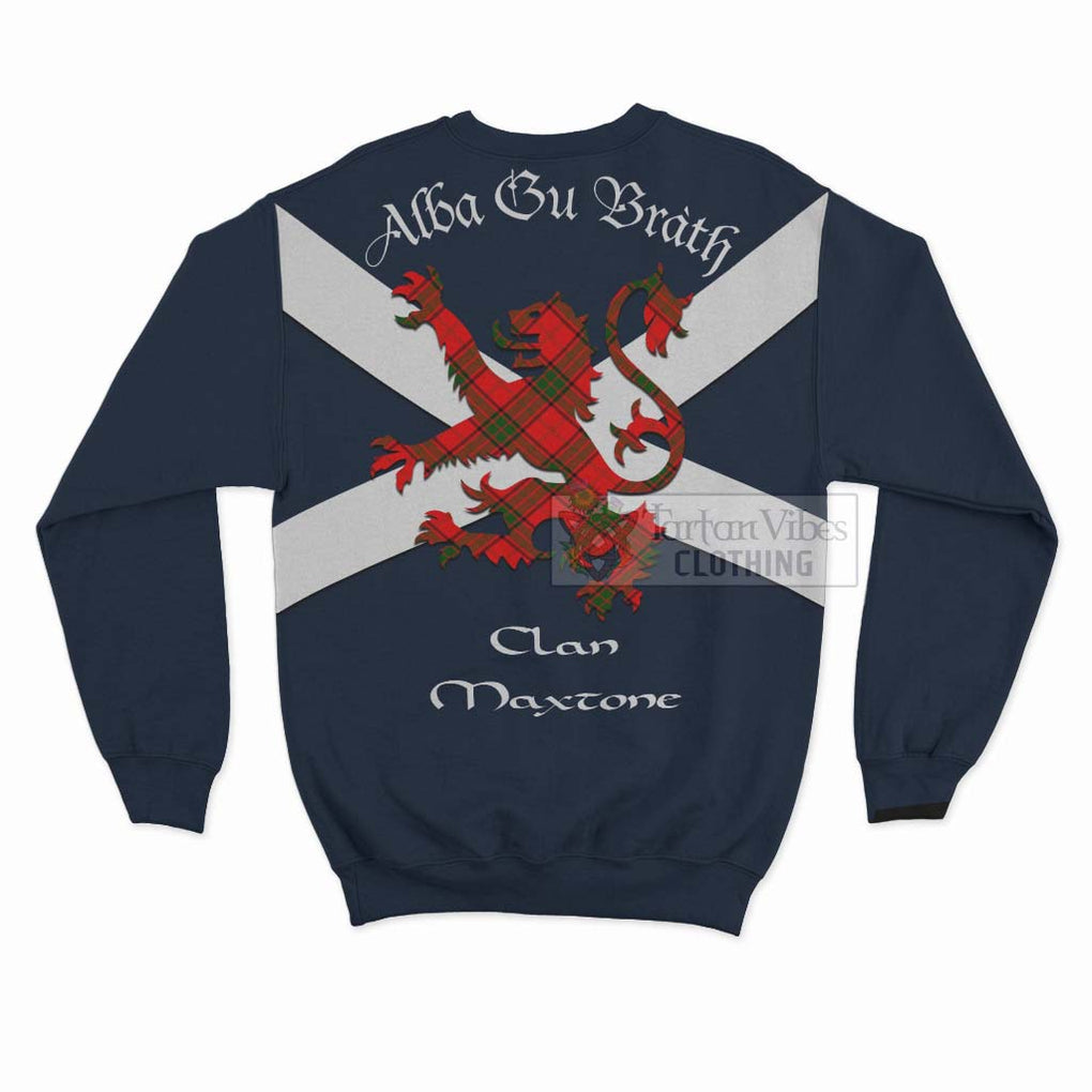 Maxtone Tartan Lion Rampant Sweatshirt Proudly Display Your Heritage with Alba Gu Brath and Clan Name - Tartan Vibes Clothing