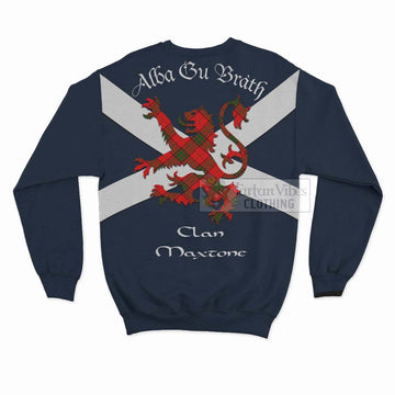 Maxtone Tartan Lion Rampant Sweatshirt Proudly Display Your Heritage with Alba Gu Brath and Clan Name - Tartan Vibes Clothing