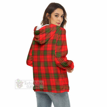 Maxtone Tartan Women's Borg Fleece Hoodie with Half Zip - Tartan Vibes Clothing