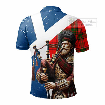 Maxtone Tartan Polo Shirt with Family Crest Scottish Bagpiper Vibes - Tartan Vibes Clothing