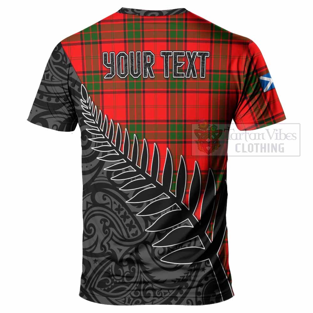 Maxtone Crest Tartan T-Shirt with New Zealand Silver Fern Half Style - Tartan Vibes Clothing