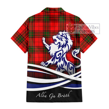 Maxtone Tartan Hawaiian Shirt with Alba Gu Brath Regal Lion Emblem - Tartan Vibes Clothing