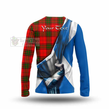 Maxtone Tartan Long Sleeve T-Shirt with Family Crest Scotland Patriotic Style - Tartan Vibes Clothing