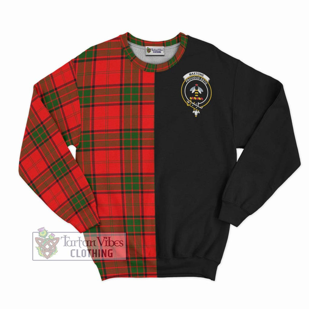 Maxtone Tartan Sweatshirt with Family Crest and Half Of Me Style - Tartan Vibes Clothing