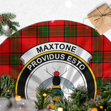 Maxtone Tartan Christmas Tree Skirt with Family Crest