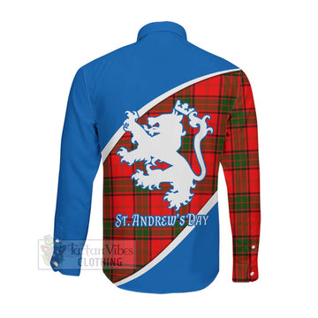 Maxtone Family Crest Tartan Long Sleeve Button Shirt Celebrate Saint Andrew's Day in Style Men's Shirt - Tartan Vibes Clothing