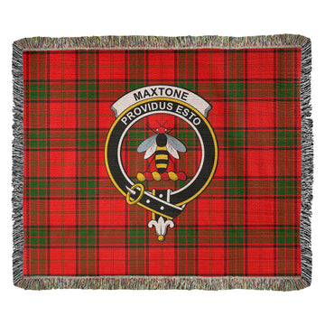 Maxtone Tartan Woven Blanket with Family Crest