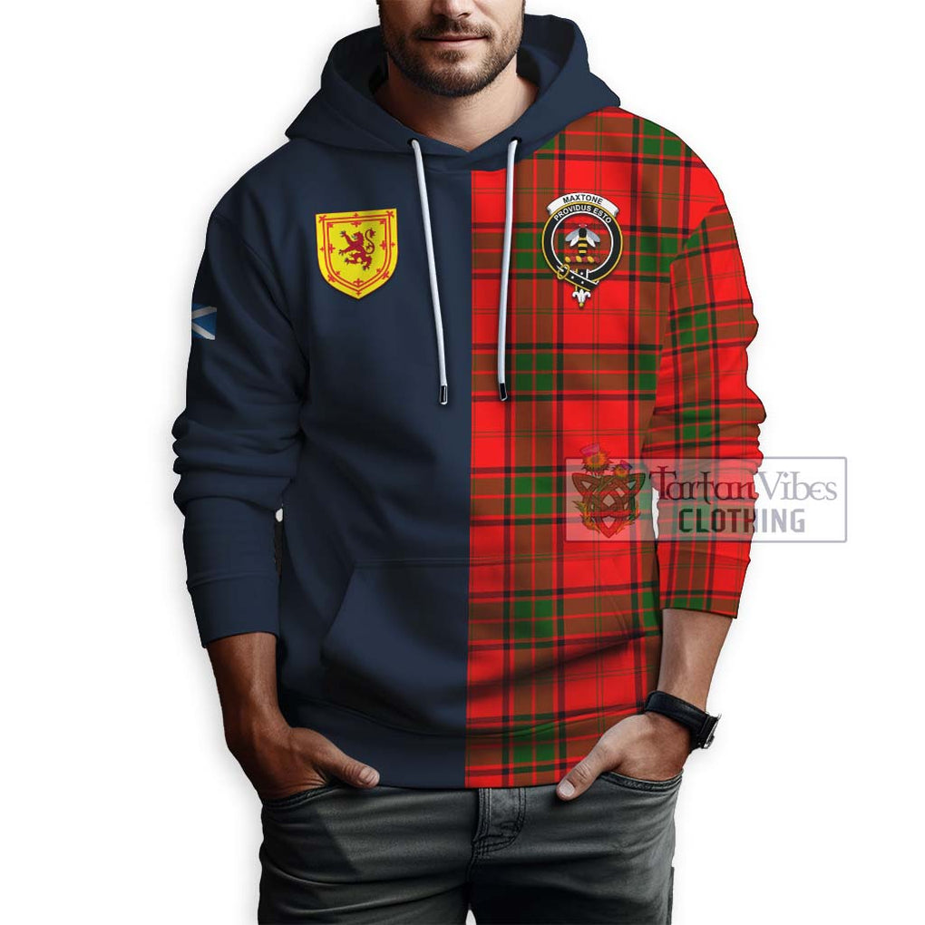Maxtone Tartan Hoodie Alba with Scottish Lion Royal Arm Half Style - Tartan Vibes Clothing