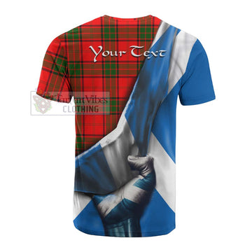 Maxtone Tartan Cotton T-shirt with Family Crest Scotland Patriotic Style - Tartan Vibes Clothing
