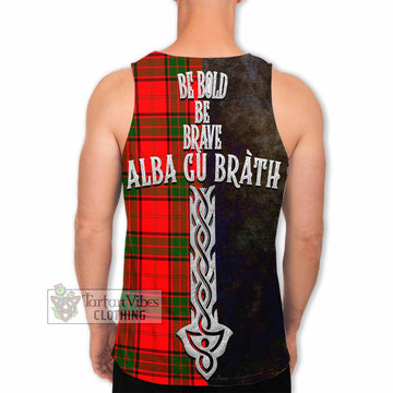 Maxtone Tartan Family Crest Men's Tank Top Alba Gu Brath Be Brave Lion Ancient Style - Tartan Vibes Clothing