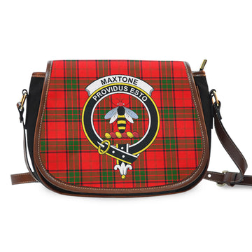 Maxtone Tartan Saddle Bag with Family Crest