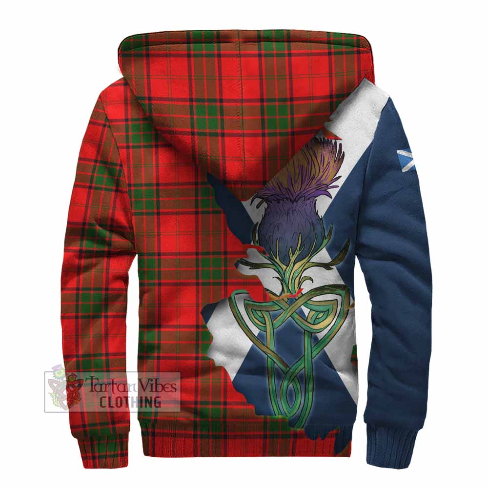 Tartan Vibes Clothing Maxtone Tartan Family Crest Sherpa Hoodie Scottish Thistle Celtic Inspired