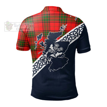 Maxtone Tartan Polo Shirt Featuring Thistle and Scotland Map - Tartanvibesclothing Store