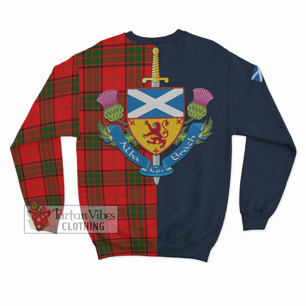 Maxtone Tartan Sweatshirt Alba with Scottish Lion Royal Arm Half Style - Tartan Vibes Clothing