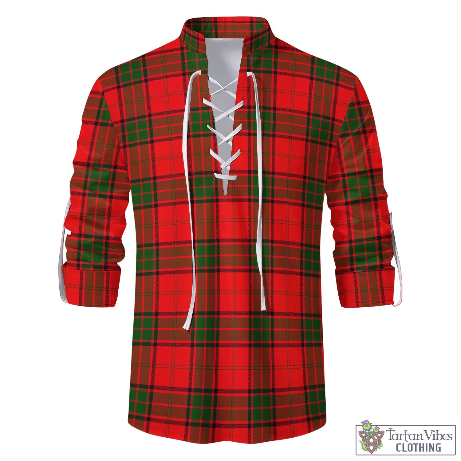 Maxtone Tartan Men's Scottish Traditional Jacobite Ghillie Kilt Shirt - Tartan Vibes Clothing
