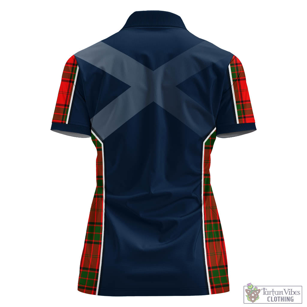 Tartan Vibes Clothing Maxtone Tartan Women's Polo Shirt with Family Crest and Lion Rampant Vibes Sport Style