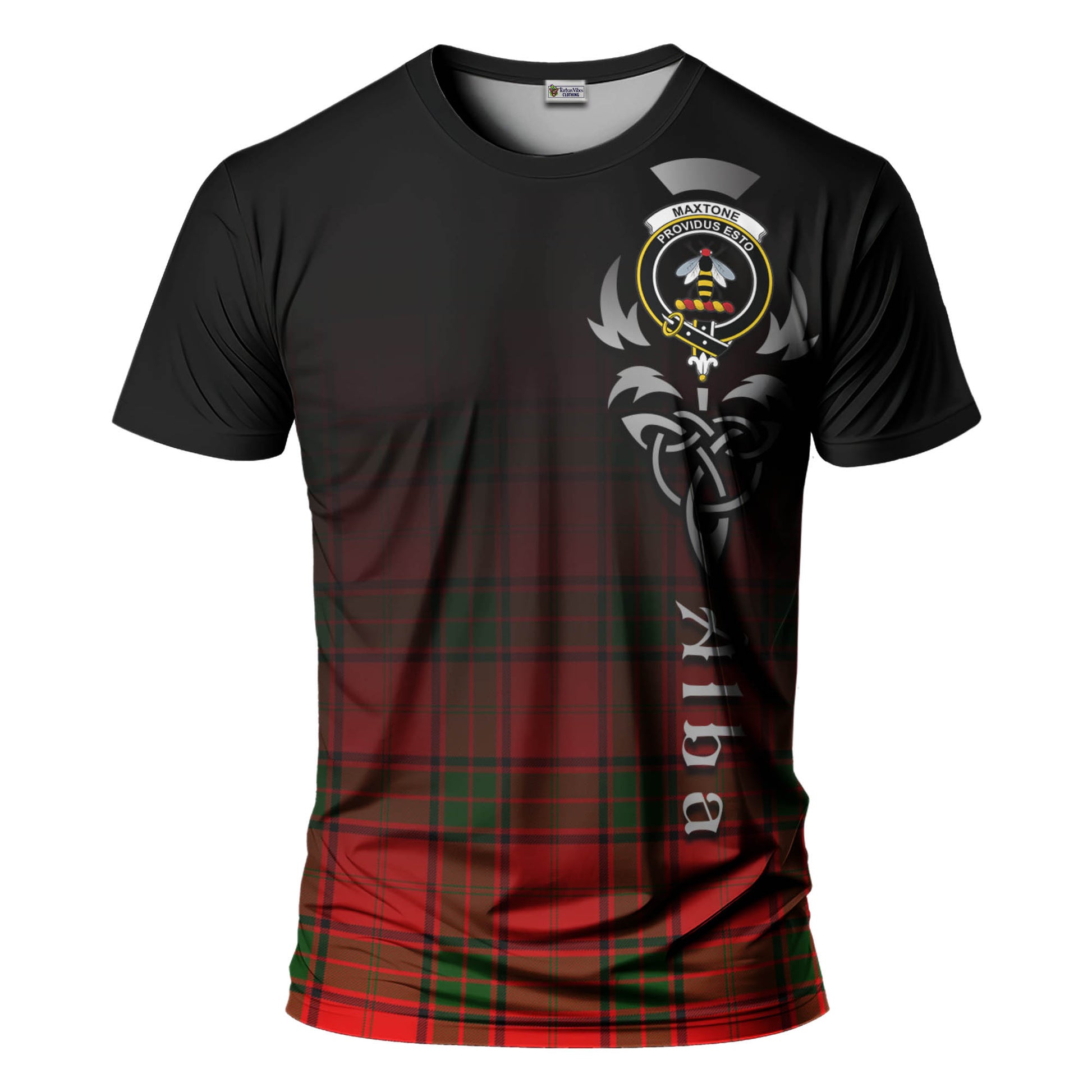 Tartan Vibes Clothing Maxtone Tartan T-Shirt Featuring Alba Gu Brath Family Crest Celtic Inspired