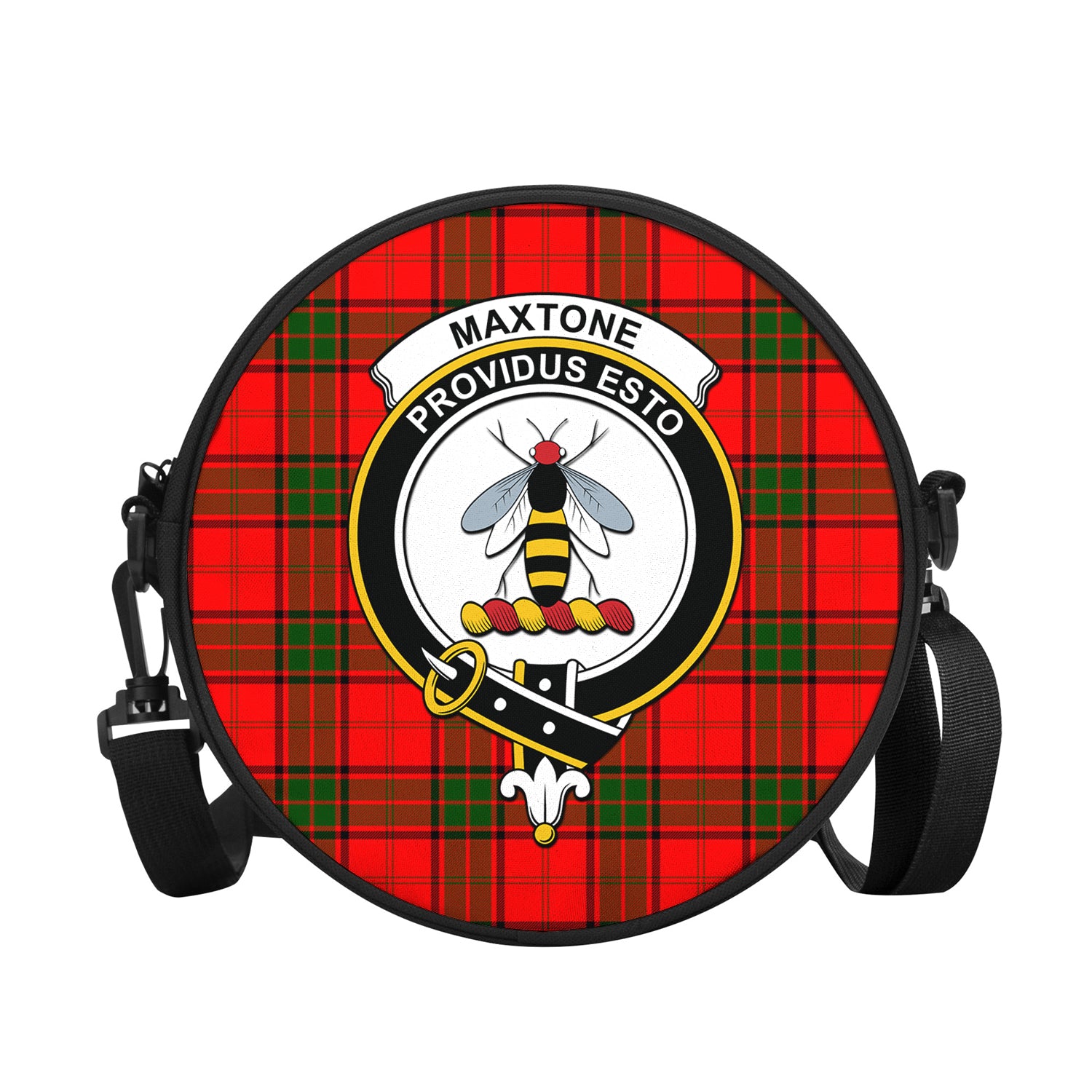 Maxtone Tartan Round Satchel Bags with Family Crest - Tartan Vibes Clothing