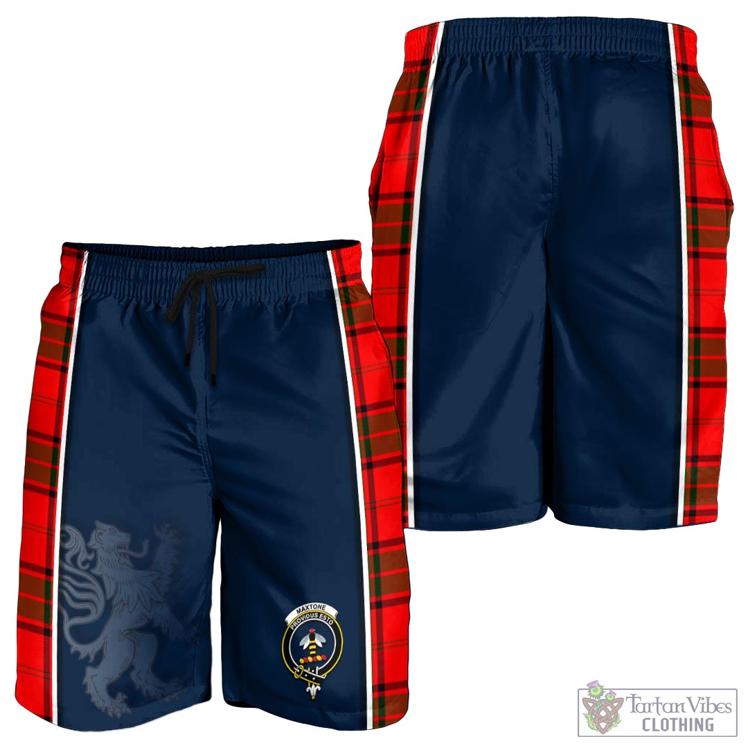 Tartan Vibes Clothing Maxtone Tartan Men's Shorts with Family Crest and Lion Rampant Vibes Sport Style