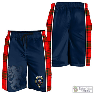Maxtone Tartan Men's Shorts with Family Crest and Lion Rampant Vibes Sport Style - Tartan Vibes Clothing