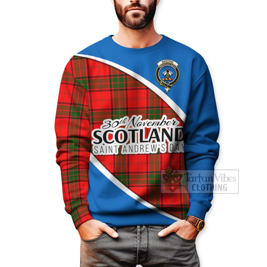 Maxtone Family Crest Tartan Sweatshirt Celebrate Saint Andrew's Day in Style - Tartan Vibes Clothing