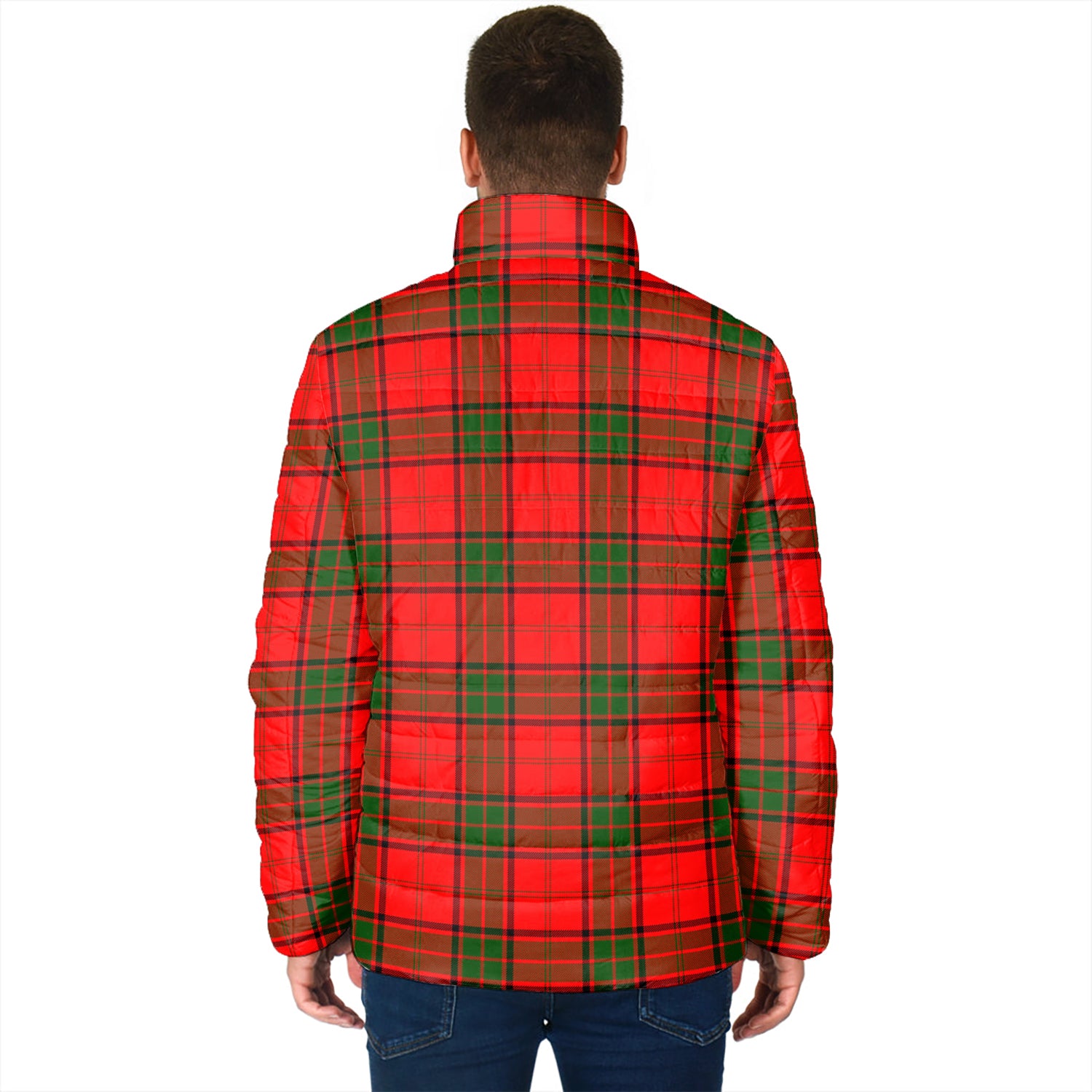 Maxtone Tartan Padded Jacket with Family Crest - Tartanvibesclothing