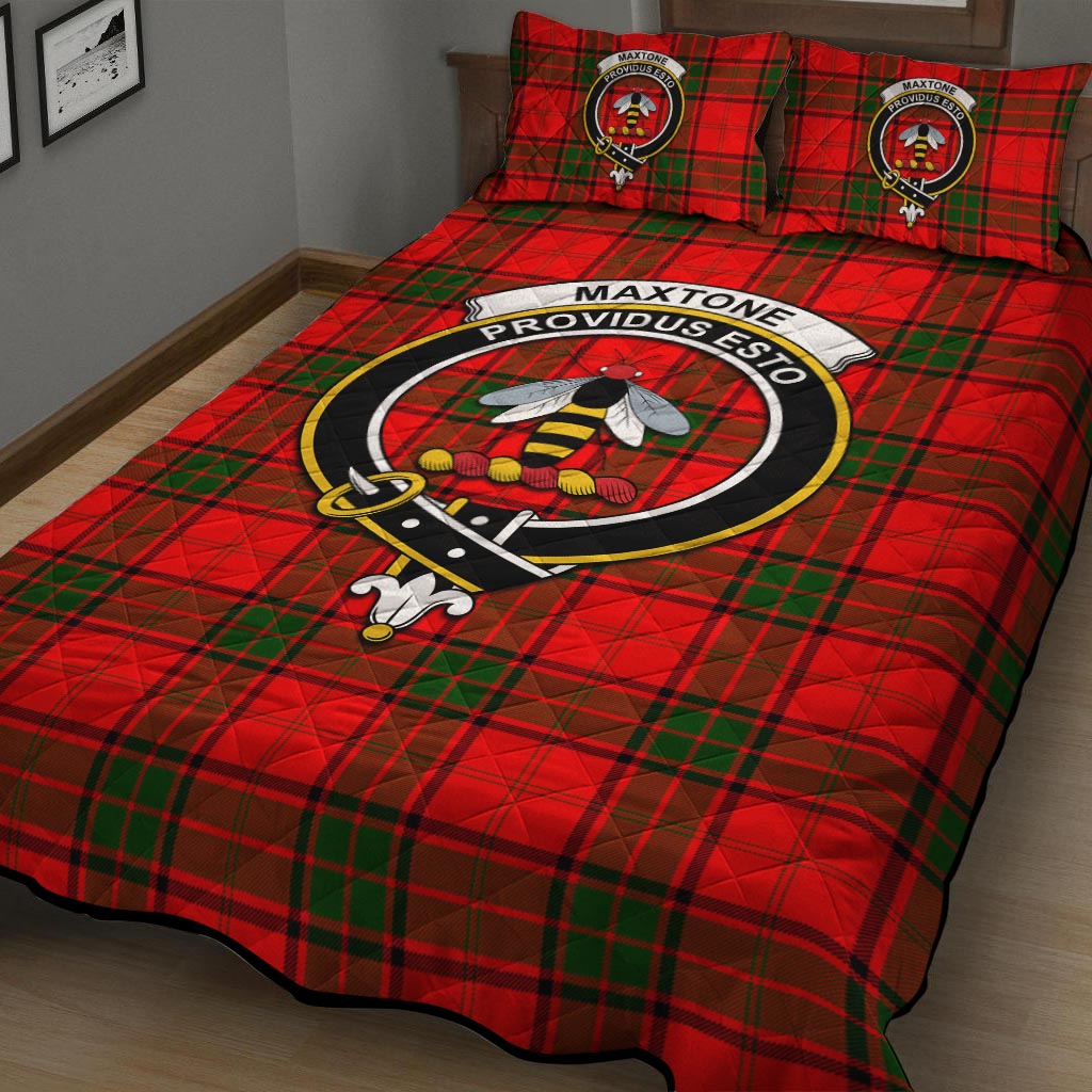 Maxtone Tartan Quilt Bed Set with Family Crest - Tartan Vibes Clothing