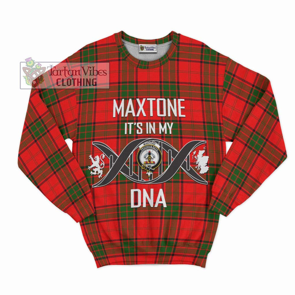 Maxtone Tartan Sweatshirt with Family Crest DNA In Me Style - Tartan Vibes Clothing