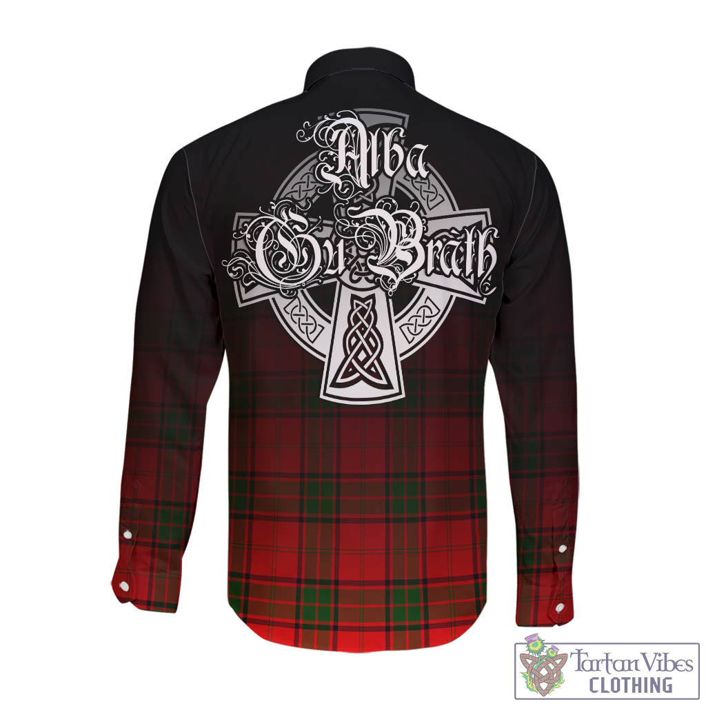 Maxtone Tartan Long Sleeve Button Up Featuring Alba Gu Brath Family Crest Celtic Inspired - Tartan Vibes Clothing