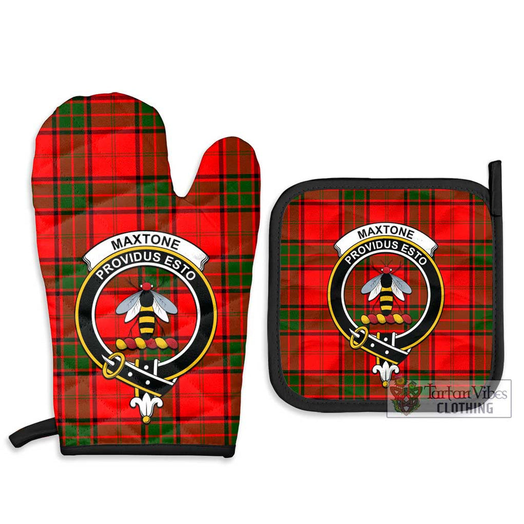 Maxtone Tartan Combo Oven Mitt & Pot-Holder with Family Crest - Tartan Vibes Clothing