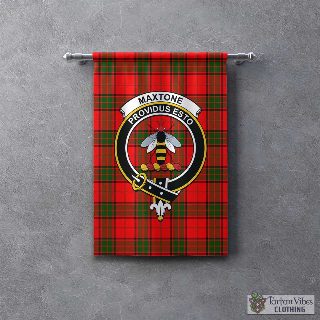 Maxtone Tartan Gonfalon, Tartan Banner with Family Crest - Tartan Vibes Clothing