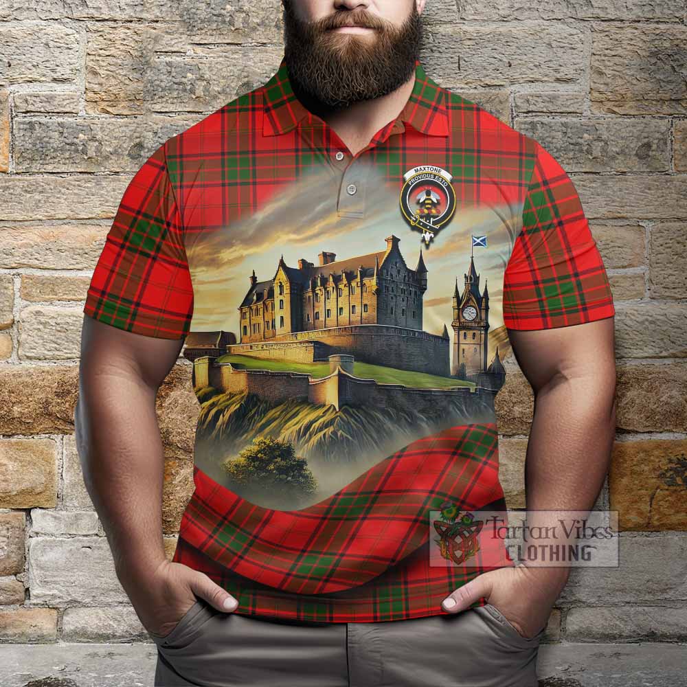 Tartan Vibes Clothing Maxtone Tartan Family Crest Polo Shirt with Scottish Ancient Castle Stype