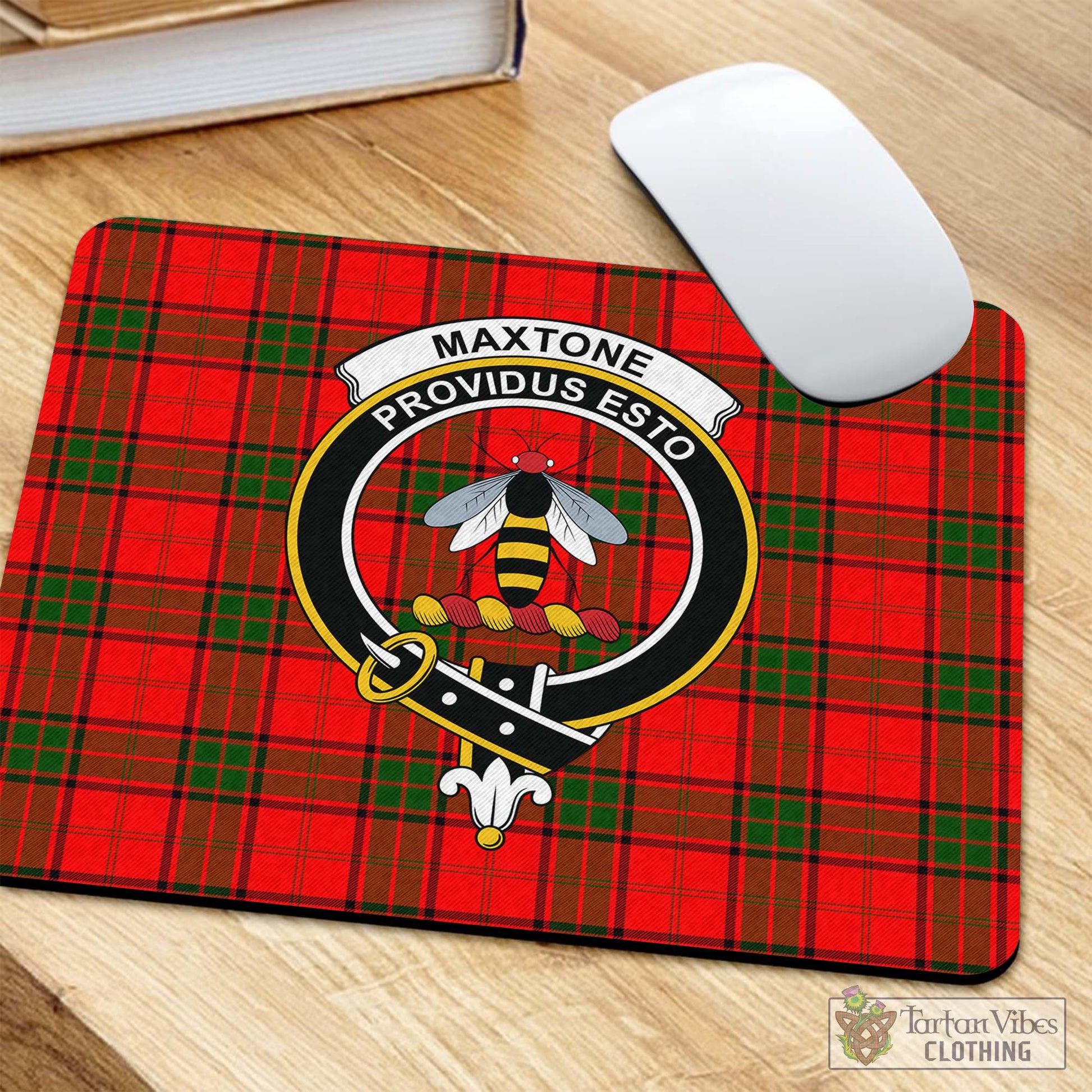 Tartan Vibes Clothing Maxtone Tartan Mouse Pad with Family Crest