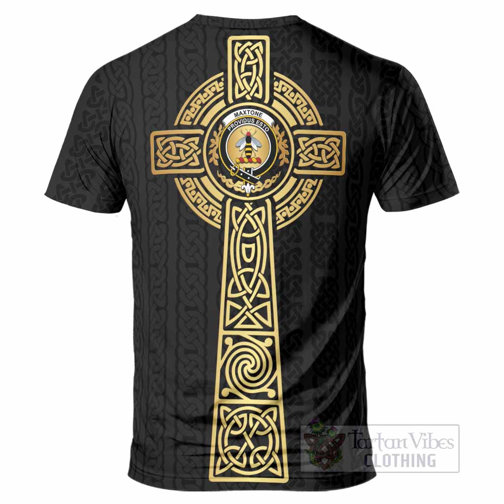 Maxtone Clan Crest T-Shirt with Celtic Tree of Life Inspired