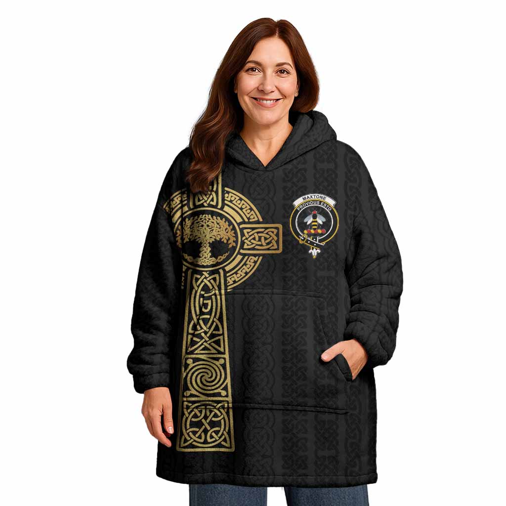 Maxtone Clan Crest Wearable Blanket with Celtic Tree of Life Inspired