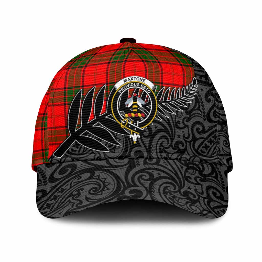 Maxtone Crest Tartan Classic Cap with New Zealand Silver Fern Half Style