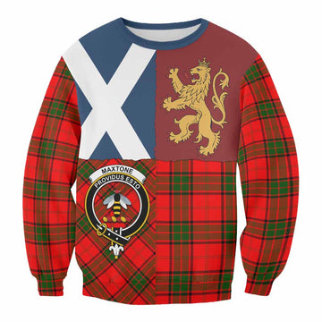 Maxtone Crest Tartan Sweatshirt with Lion Rampant Saltire Style