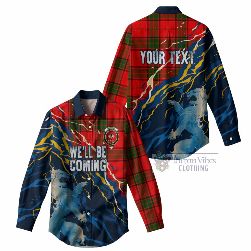 Maxtone Scotland Tartan Women Casual Shirt WC2026 Football - We'll Be Coming