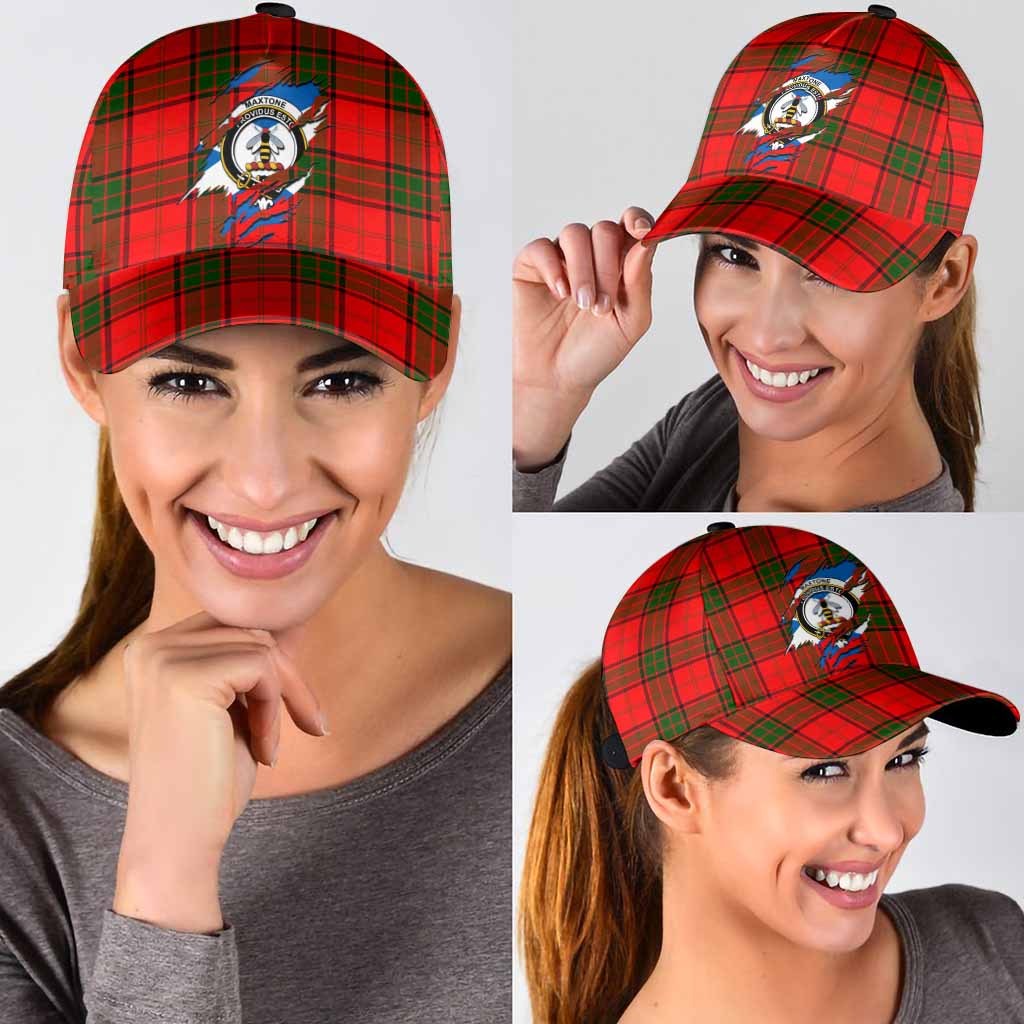 Maxtone Tartan Classic Cap with Family Crest In Me Style