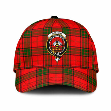 Maxtone Tartan Classic Cap with Family Crest